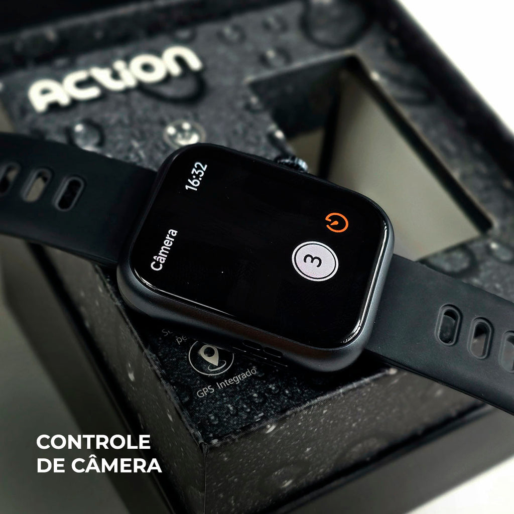 ACTION WEARZONE | Smartwatch Esportivo | A PROVA D'ÁGUA, GPS integrado e 7 Dias de Bateria