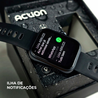 ACTION WEARZONE | Smartwatch Esportivo | A PROVA D'ÁGUA, GPS integrado e 7 Dias de Bateria