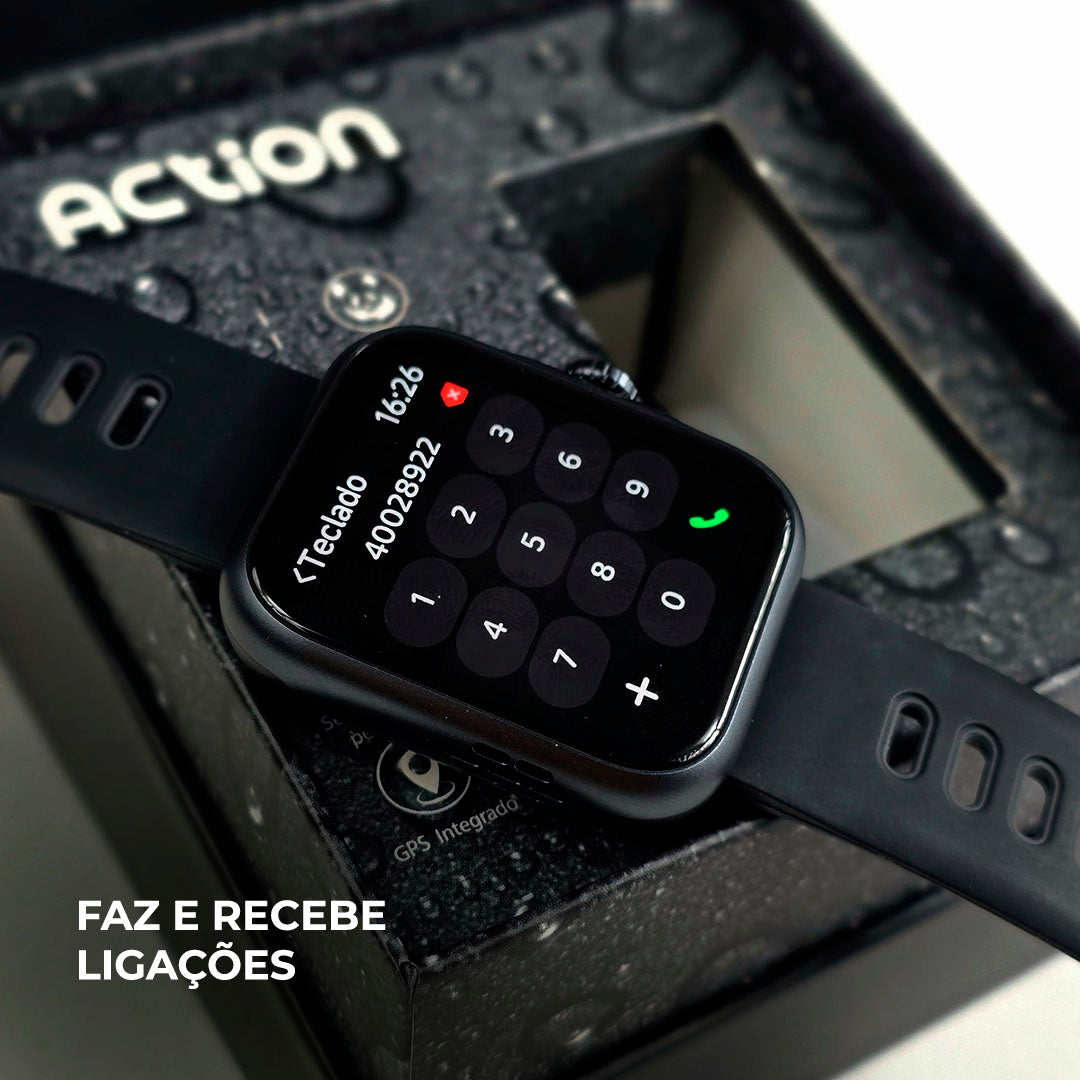 ACTION WEARZONE | Smartwatch Esportivo | A PROVA D'ÁGUA, GPS integrado e 7 Dias de Bateria