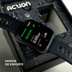 ACTION WEARZONE | Smartwatch Esportivo | A PROVA D'ÁGUA, GPS integrado e 7 Dias de Bateria