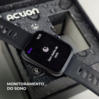 ACTION WEARZONE | Smartwatch Esportivo | A PROVA D'ÁGUA, GPS integrado e 7 Dias de Bateria