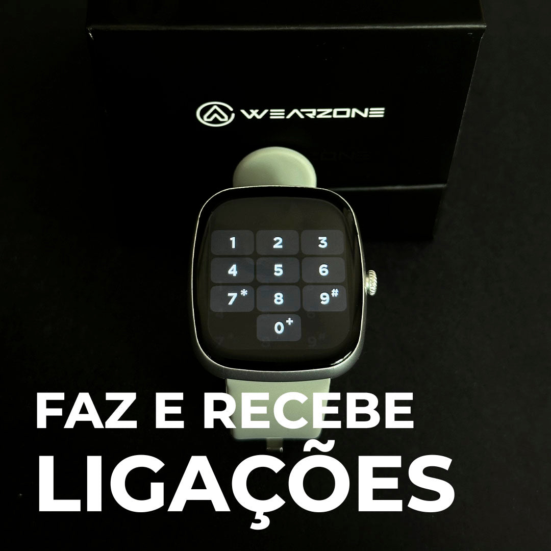 EASY | Smartwatch Inteligente | À Prova D'Água 1ATM | Bateria 7 Dias | Faz e Recebe Ligações