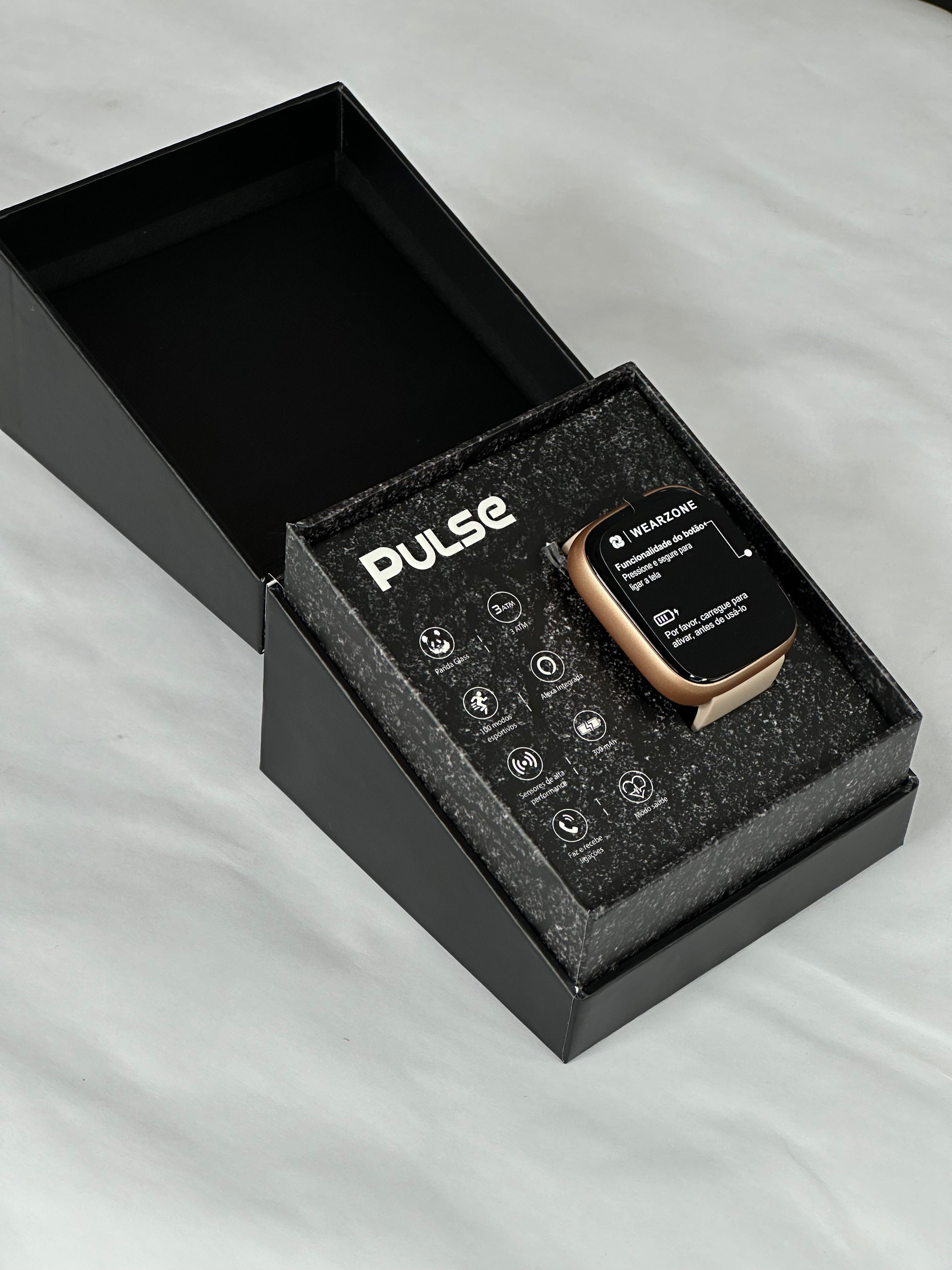 PULSE | Smartwatch com Alexa Integrada | À Prova D'Água 3ATM | Bateria 7 Dias | Faz e Recebe Ligações