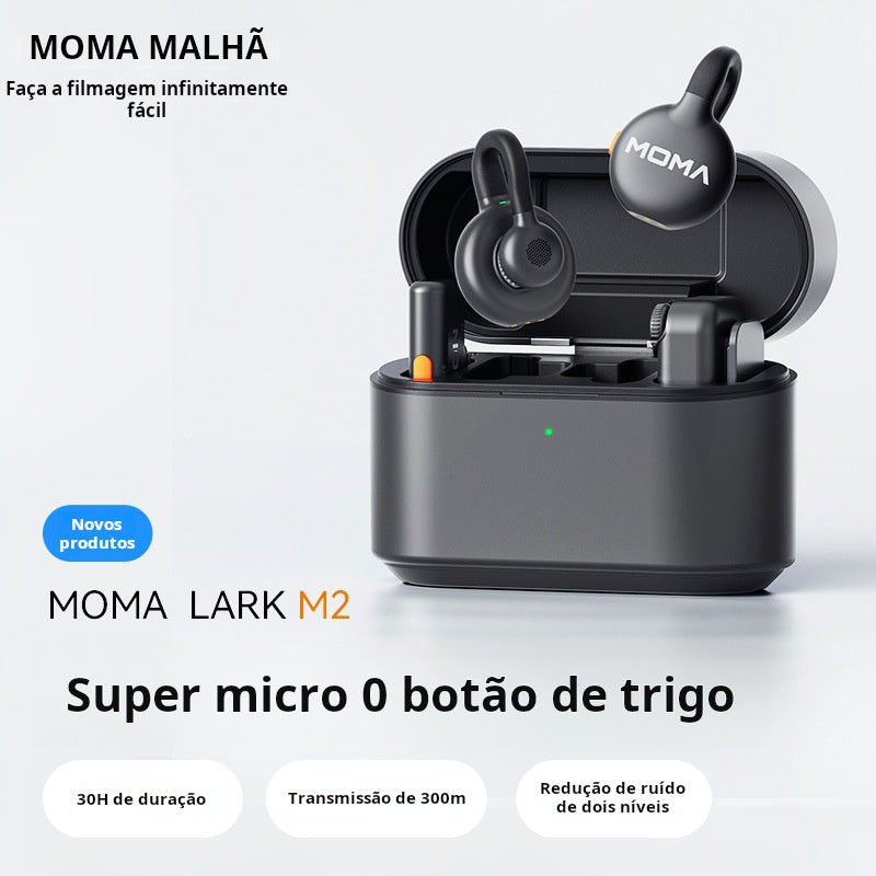 LARK M2 | Microfone de Lapela Sem Fio | Redução de Ruído AI | Bluetooth | Gravação Profissional